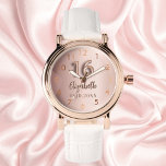 Reloj De Pulsera Dulce nombre dorado rosa 16<br><div class="desc">Un regalo dulce de 16. Color de fondo de gradiente dorado subió. Añadir un nombre,  fecha</div>