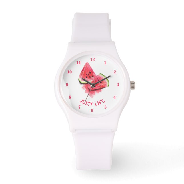 Reloj De Pulsera Dulce Rojo Juicy Watermelon Pieces Watch (Anverso)