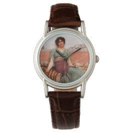 Reloj De Pulsera Dulces sueños (bella mujer romana en piel de tigre