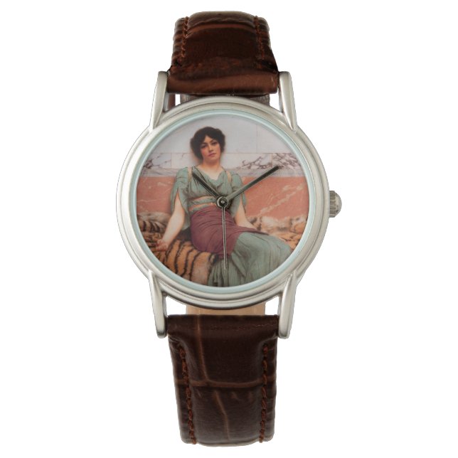 Reloj De Pulsera Dulces sueños (bella mujer romana en piel de tigre (Anverso)