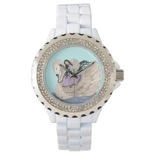 Reloj De Pulsera Dulces sueños (El ángel y el cisne) (Anverso)