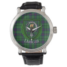 Duncan Scottish Clan Tartán y Escudo