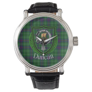 Reloj De Pulsera Duncan Scottish Clan Tartán y Escudo