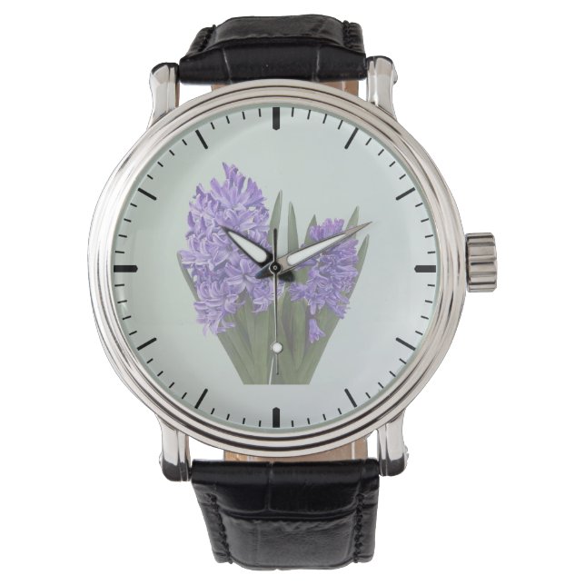Reloj De Pulsera Dúo de Jacinto Púrpura (Anverso)