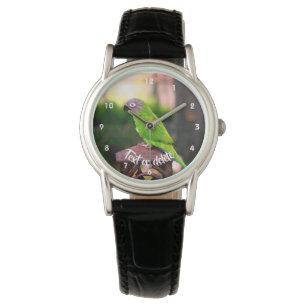 Reloj De Pulsera Dusky Heed Conure Parrot Personalizado