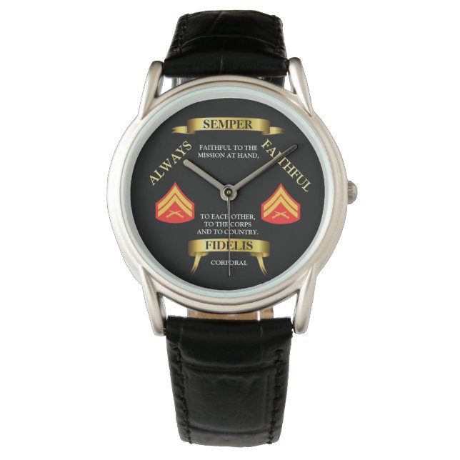 RELOJ DE PULSERA E-4 SEMPER FIDELIS / SIEMPRE FIEL (Anverso)