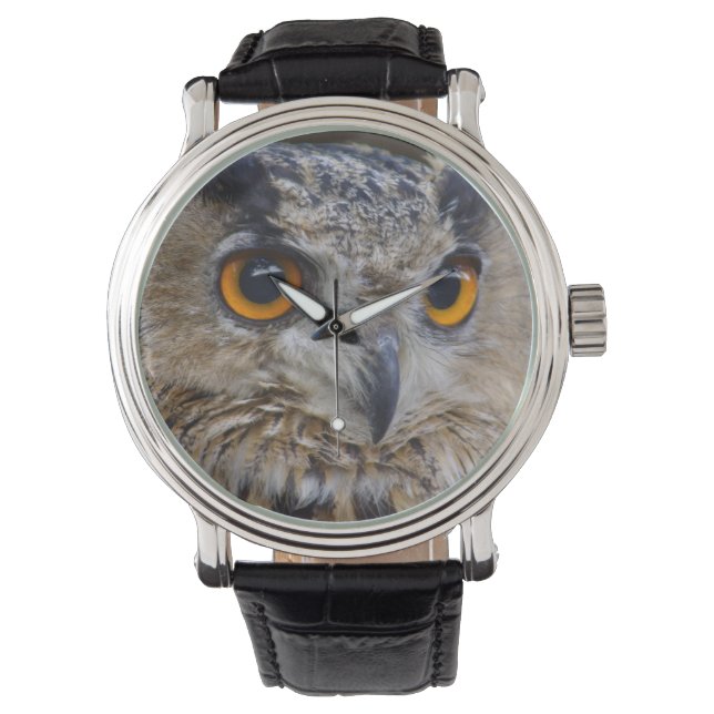 Reloj De Pulsera Eagle Owl Close-Up (Anverso)