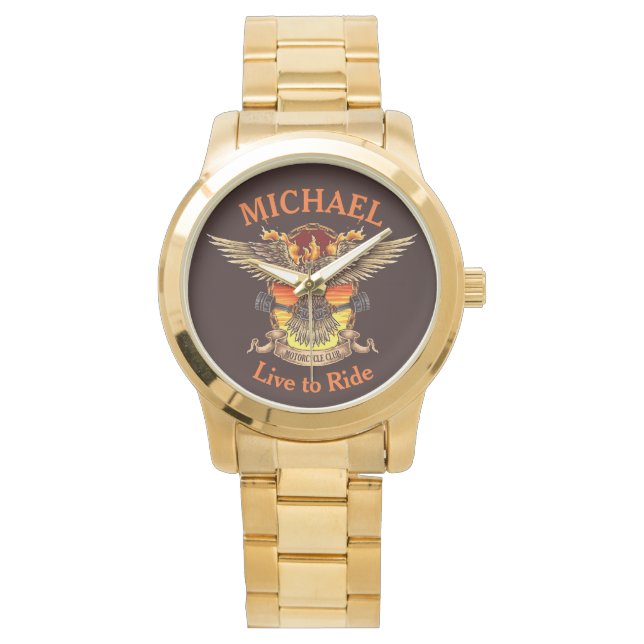 Reloj De Pulsera Eagle y Flames Biker Watch (Anverso)