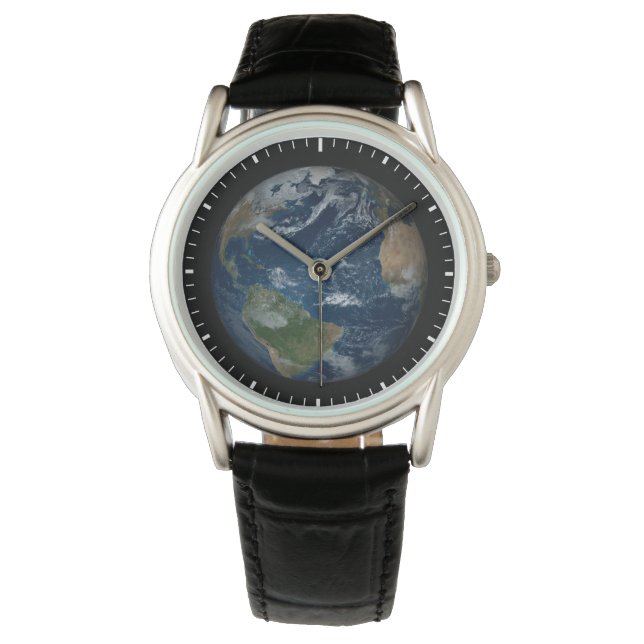 Reloj De Pulsera Earth With Clouds And Sea Ice (Anverso)