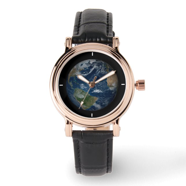 Reloj De Pulsera Earth With Clouds And Sea Ice (Anverso)
