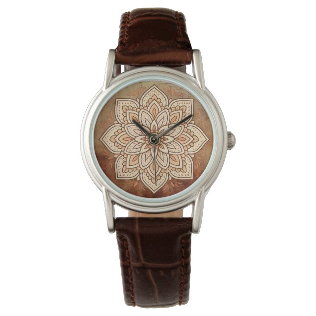 Reloj De Pulsera Earthy Mandala (Anverso)