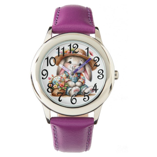 Reloj de pulsera Easter Bunny para niñas con una c (Anverso)