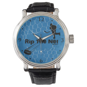 Reloj De Pulsera Echar de azul el juego de jugadoras de hockey sobr