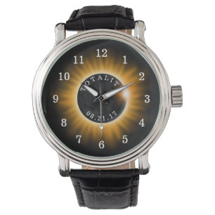Reloj De Pulsera Eclipse solar 2017 de la totalidad