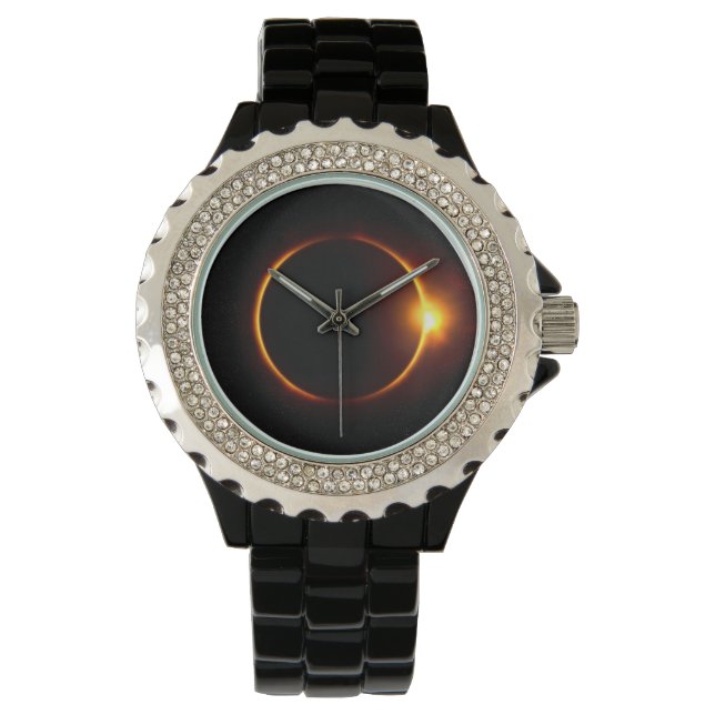 Reloj De Pulsera Eclipse solar Sol oscuro y luna (Anverso)