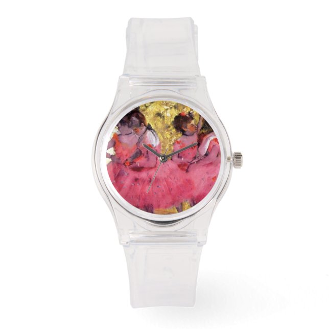 Reloj De Pulsera Edgar Degas - Bailarinas rosadas - Amante de la da (Anverso)