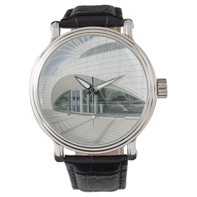 Reloj De Pulsera Edificio blanco futurista moderno (Anverso)