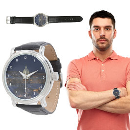 Reloj De Pulsera Edificio del Capitolio de Estados Unidos de noche