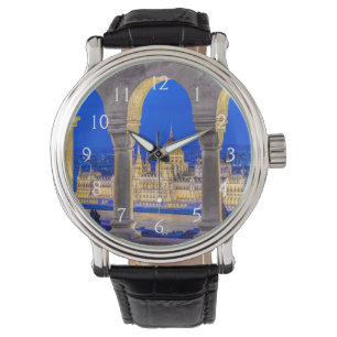 Reloj De Pulsera Edificio del Parlamento húngaro al anochecer