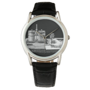 Reloj De Pulsera Edison, escritor antiguo de Steampunk