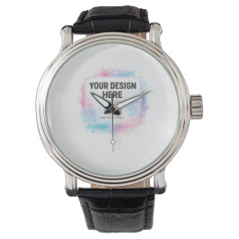 Reloj De Pulsera Editable Watercolor Design Template – Your Design
