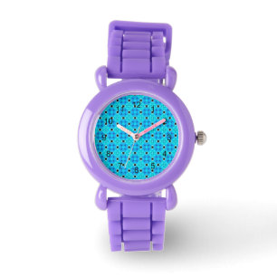 Reloj De Pulsera Edredón abstracto moderno vibrante del azul de la