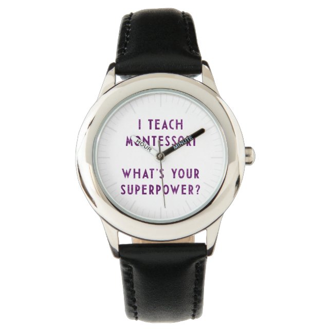 Reloj De Pulsera Educadora Montessori Profesional Audaz (Anverso)
