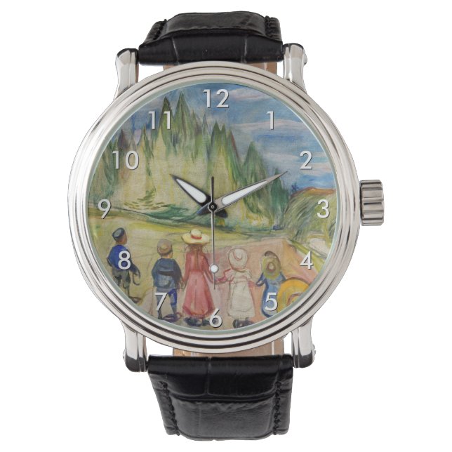 Reloj De Pulsera Edvard Munch - El bosque de cuento de hadas (Anverso)