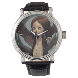 Reloj De Pulsera Edwin gótico cuervo negro grunge