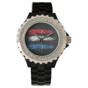 Reloj De Pulsera *~* EE.UU. Bandera estadounidense simple y modern