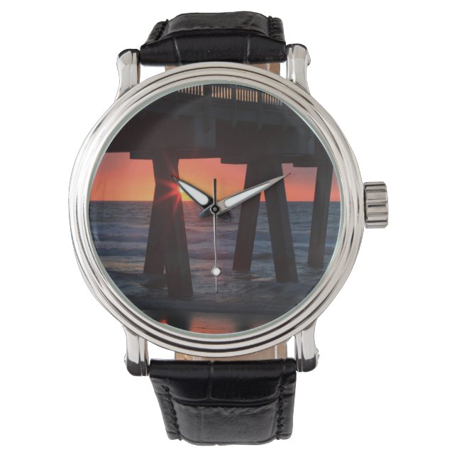 Reloj De Pulsera EE. UU., Georgia, Isla Tybee, Muelle Tybee (Anverso)