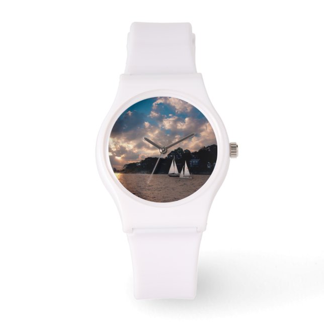 Reloj De Pulsera EE. UU., Massachusetts. Vela al atardecer (Anverso)