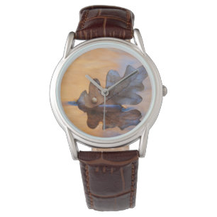 Reloj De Pulsera EE. UU., Nuevo México. Hoja de roble en arroyo