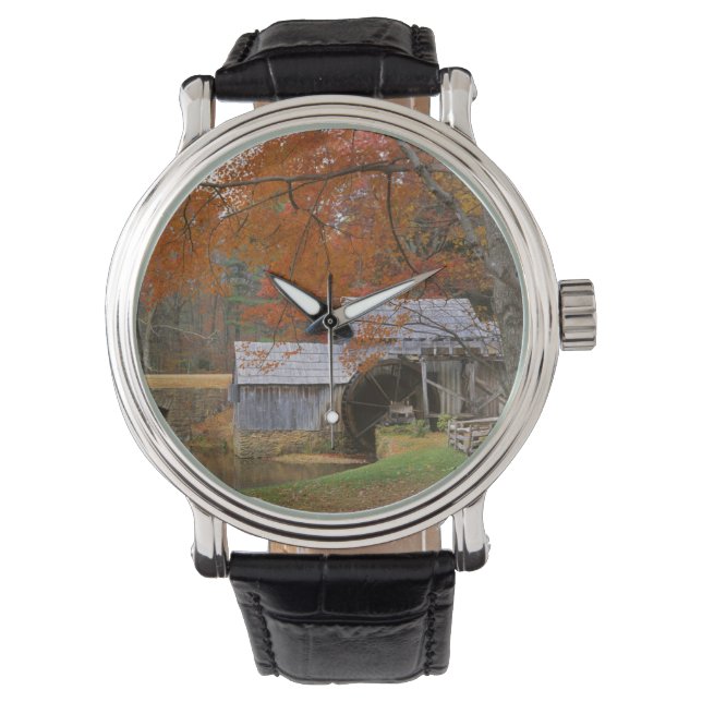 Reloj De Pulsera EE. UU., Virginia, Blue Ridge Parkway, Otoño (Anverso)