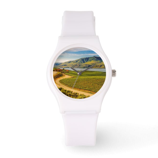Reloj De Pulsera EE. UU., Washington, Lago Chelan. Benson Vineyards (Anverso)