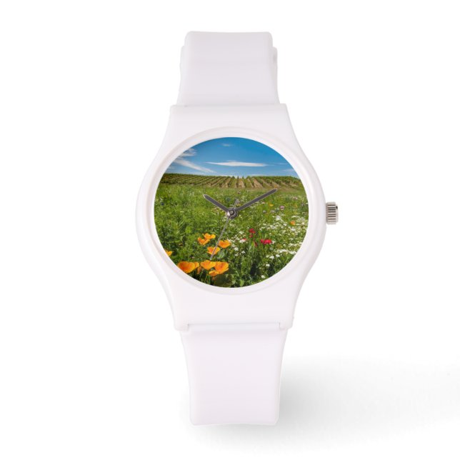 Reloj De Pulsera EE. UU., Washington, Walla Walla. Flores silvestre (Anverso)