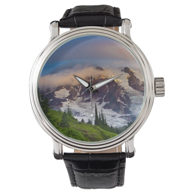 Reloj De Pulsera EEUU, Washington, Monte Rainier. Sol matutino (Anverso)