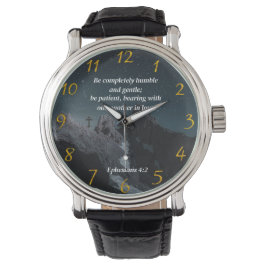 Reloj De Pulsera Efesios 4:2 Oración de fe cristiana