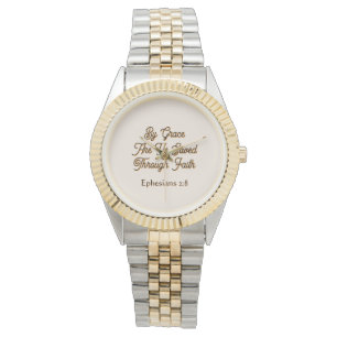 Reloj De Pulsera Efesios Por Gracia Sois Salvos Escritura