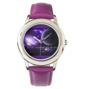 Reloj De Pulsera El acero inoxidable púrpura embroma el