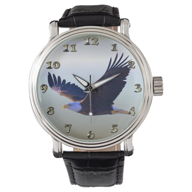 Reloj De Pulsera El águila calva volando (Anverso)