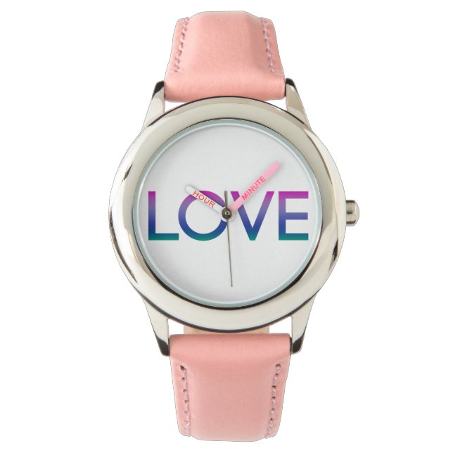 Reloj De Pulsera El amor arcoiris colorido (Anverso)