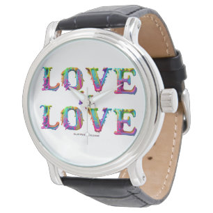 Reloj De Pulsera El amor de SlipperyJoe es el amor pintar el orgull