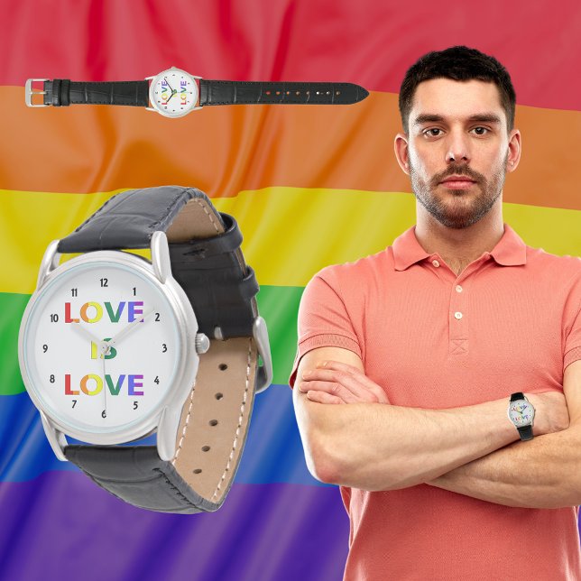 Reloj De Pulsera El amor es amor Orgullo LGBT (Love is Love LGBT Pride Watch)