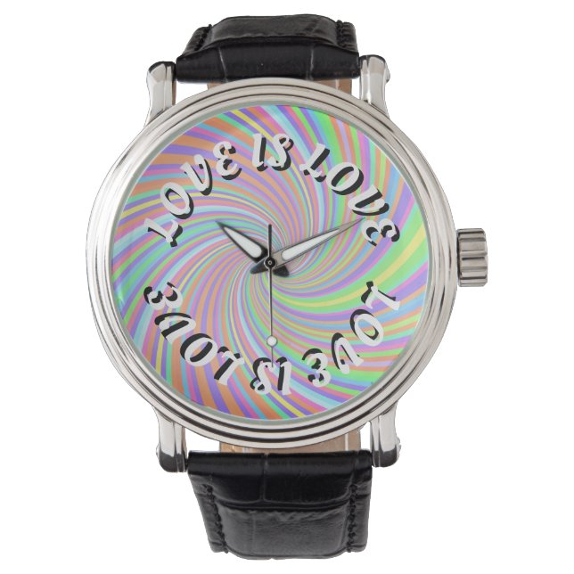 Reloj De Pulsera El Amor Es Orgullo Pride (Anverso)