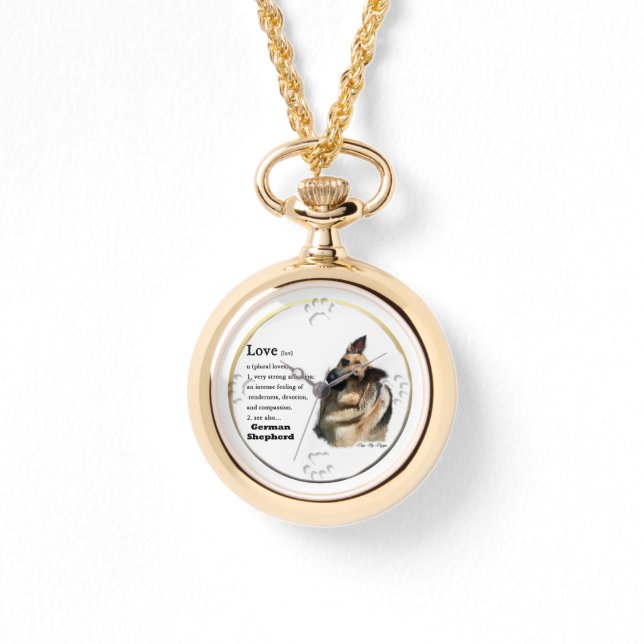 Reloj De Pulsera El amor es regalos de pastor alemanes (Anverso)