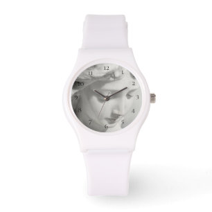 Reloj De Pulsera El ángel hermoso blanco de mármol deportivo de l