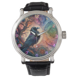 Reloj De Pulsera El árbol del cuervo de la vida Mandala Pagan