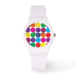 Reloj De Pulsera El arco iris colorido intrépido brillante circund