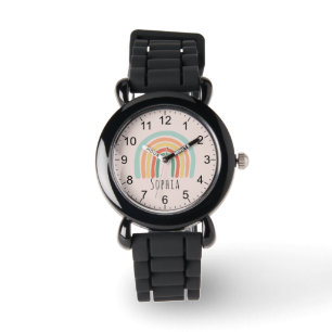 Reloj De Pulsera El arcoiris rosado curado y de moda en los chicas